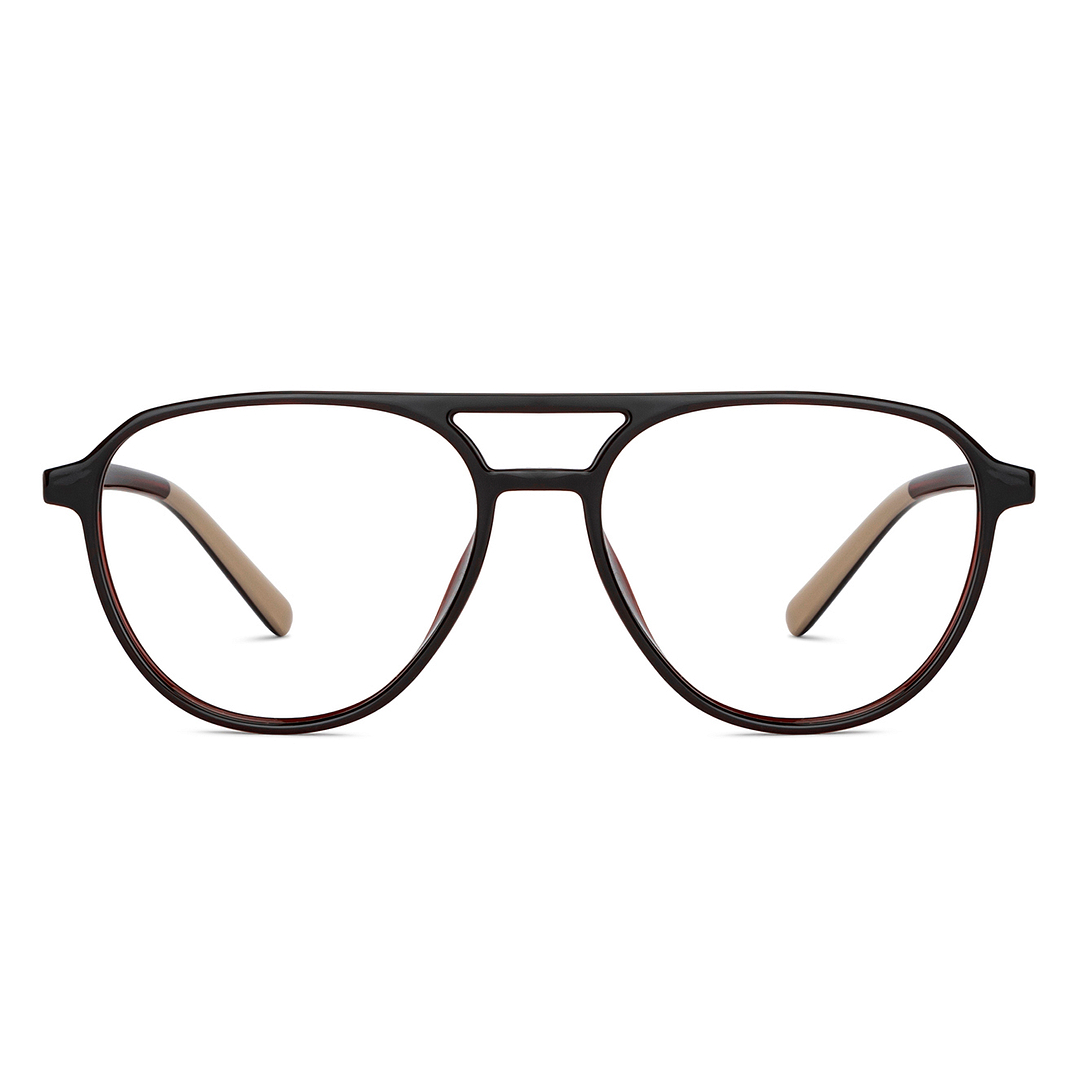 Lenskart Air Online Light Brown Full Rim Aviator left side