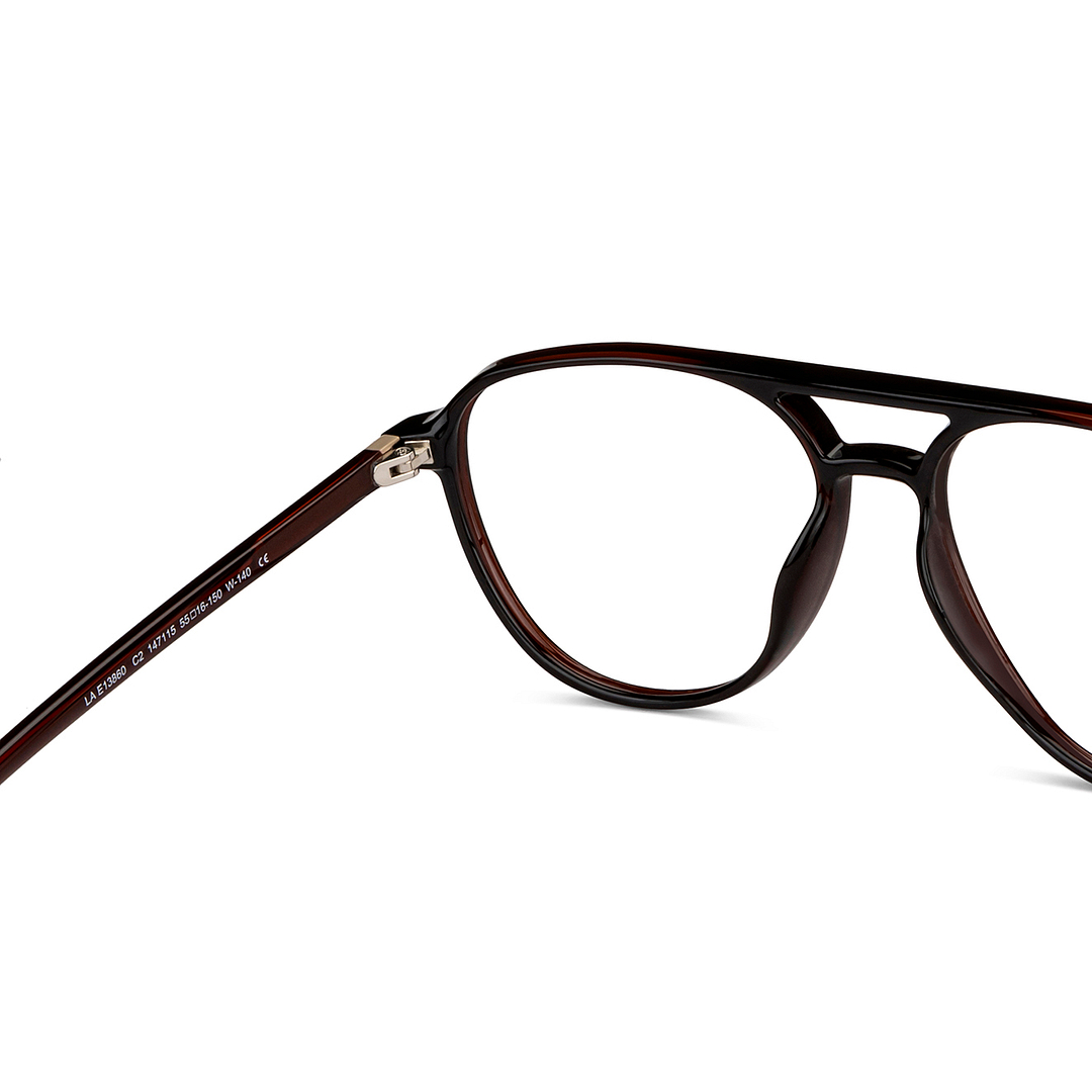 Lenskart Air Online Light Brown Full Rim Aviator right side