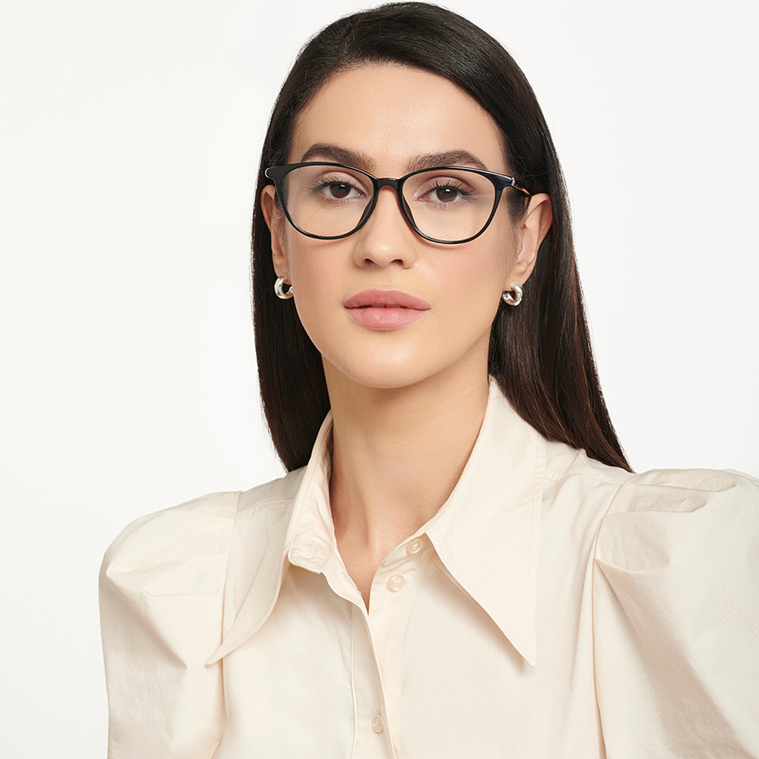 Lenskart Air Online Black Full Rim Cat Eye right side