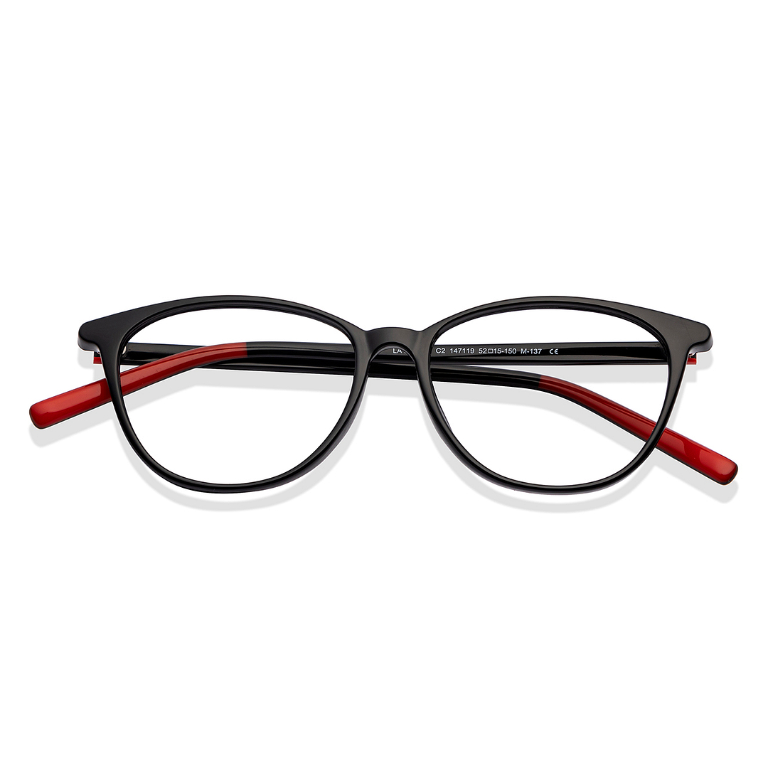 Lenskart Air Online Black Full Rim Cat Eye left side