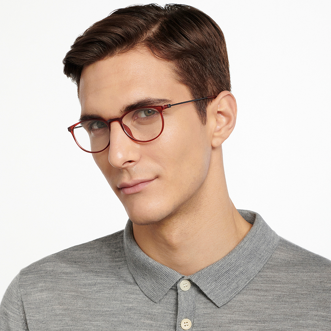 Lenskart Air Online Brown Transparent Full Rim Round right side