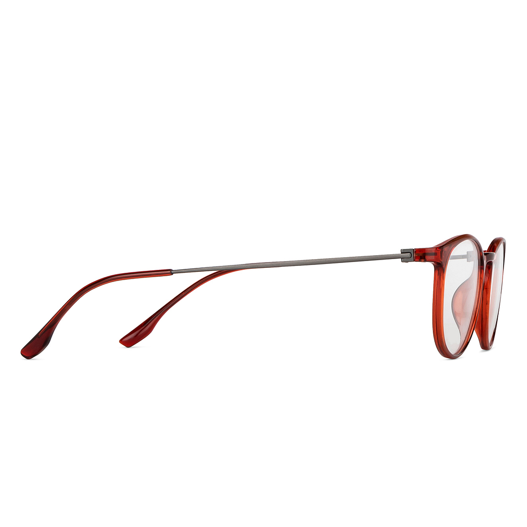 Lenskart Air Online Brown Transparent Full Rim Round left side