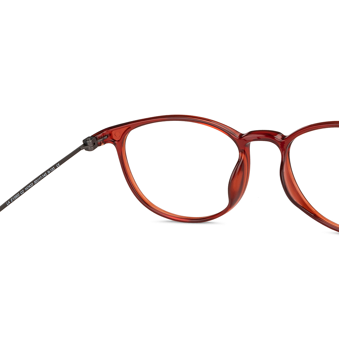 Lenskart Air Online Brown Transparent Full Rim Round right side