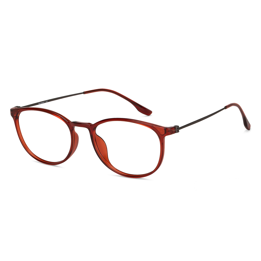 Lenskart Air Online Brown Transparent Full Rim Round right side