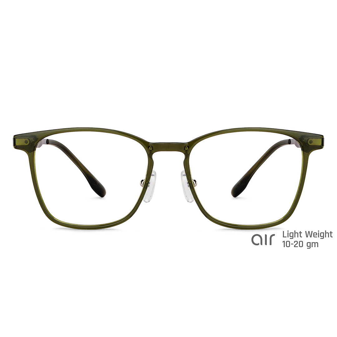 Lenskart Air Online Green Transparent Full Rim Square left side