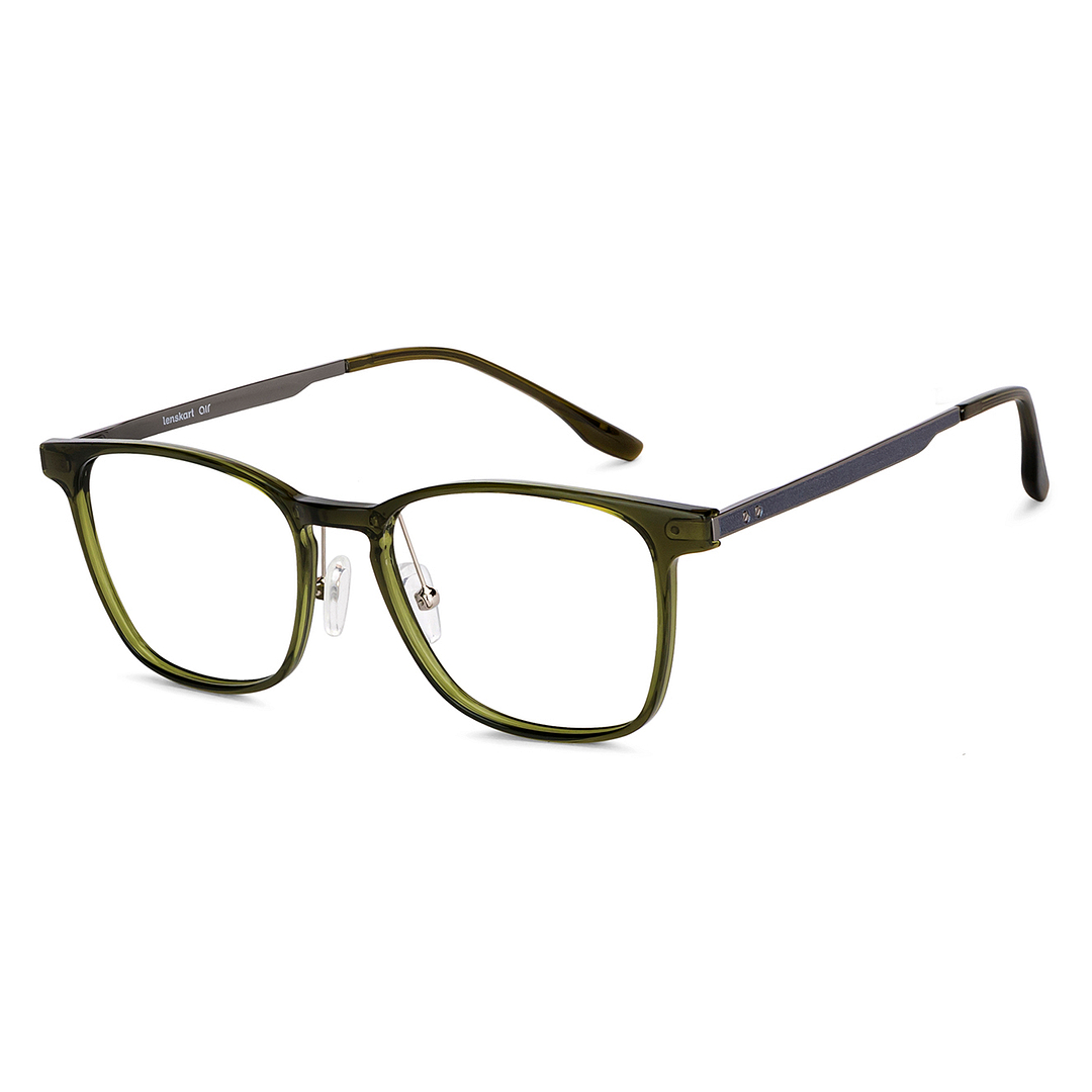 Lenskart Air Online Green Transparent Full Rim Square right side