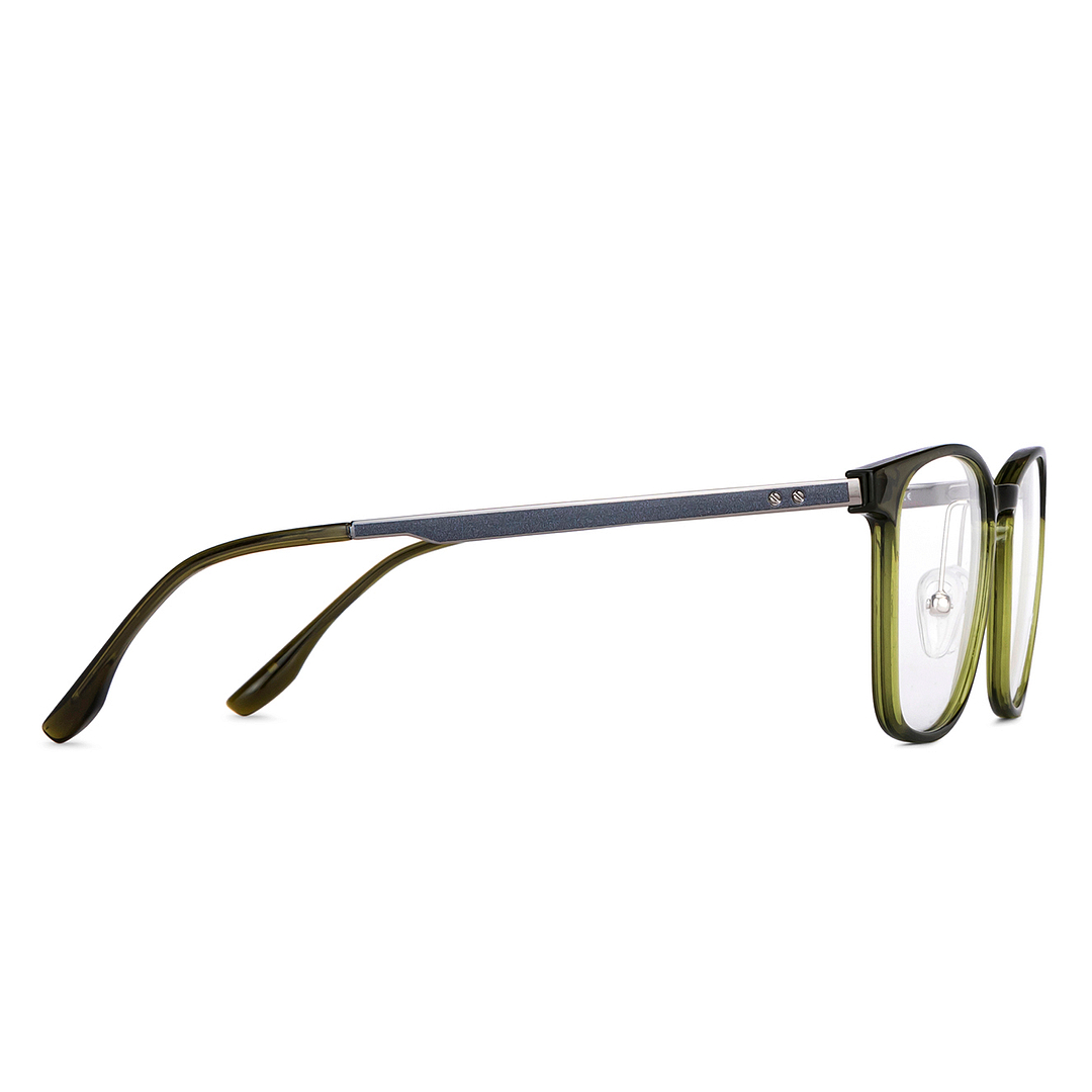 Lenskart Air Online Green Transparent Full Rim Square left side