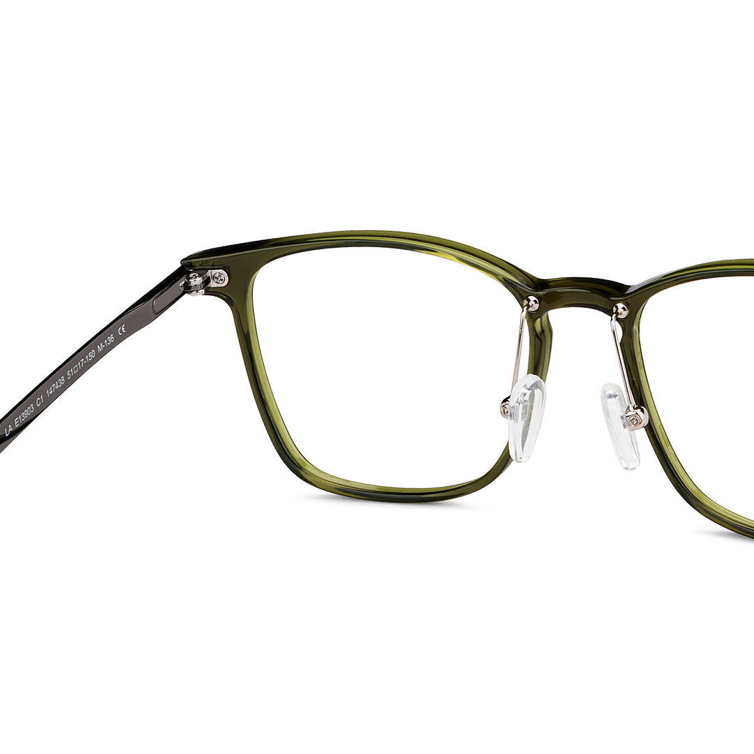 Lenskart Air Online Green Transparent Full Rim Square right side