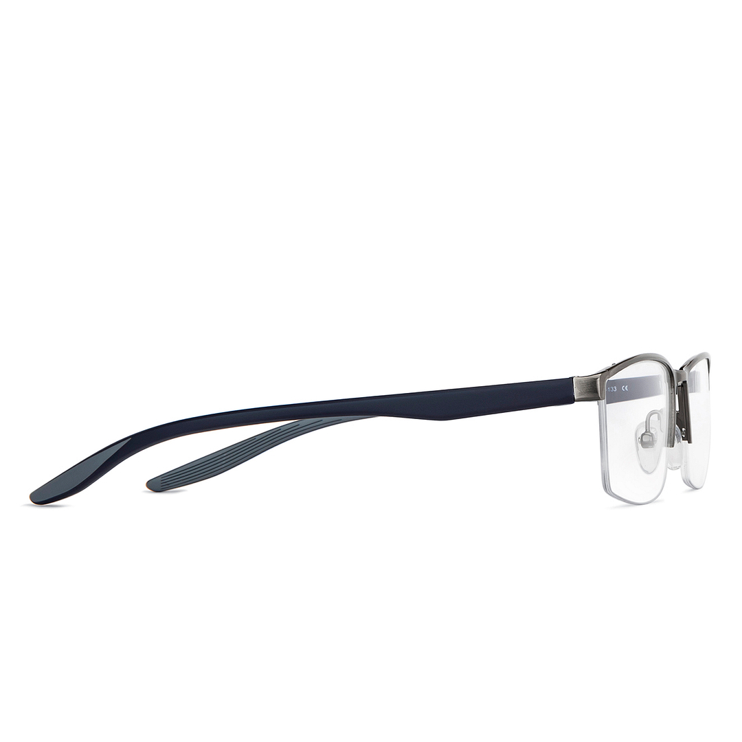 Lenskart Air Online Mid Gunmetal Half Rim Rectangle left side