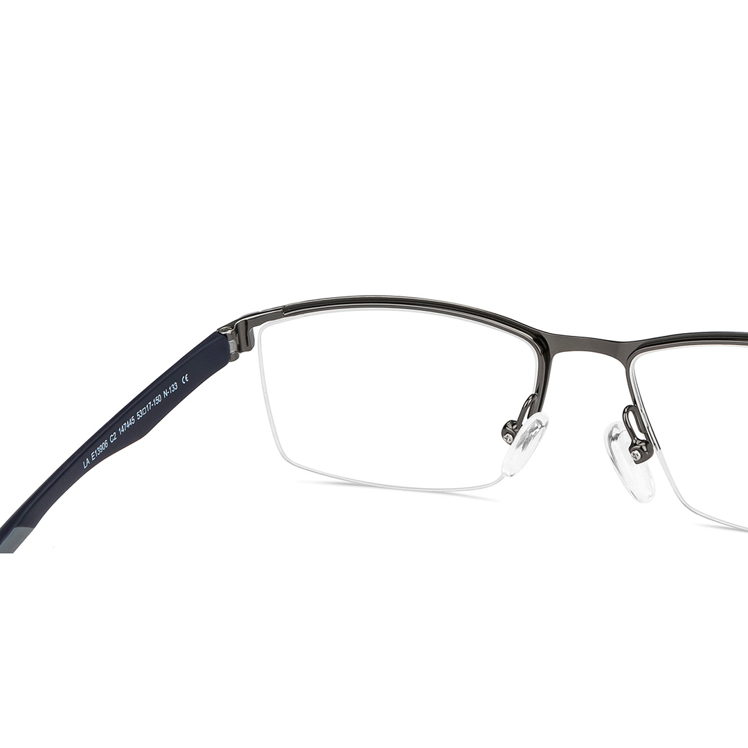 Lenskart Air Online Mid Gunmetal Half Rim Rectangle right side
