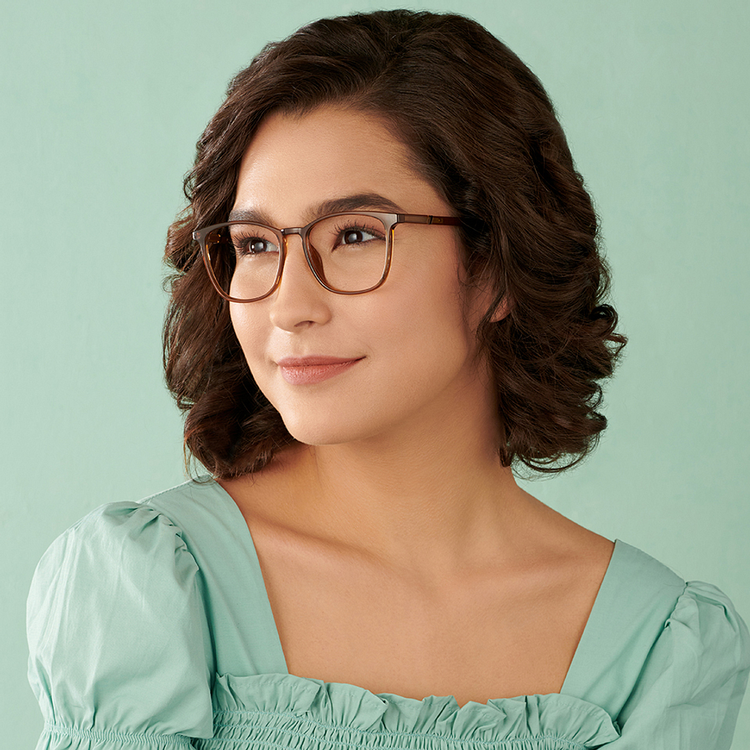 Lenskart Air Online Brown Transparent Full Rim Square right side