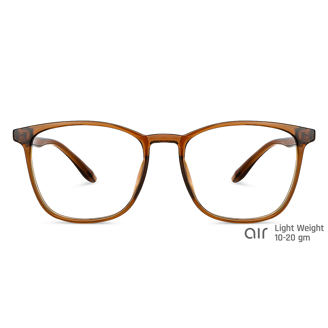 Lenskart Air Online Brown Transparent Full Rim Square left side