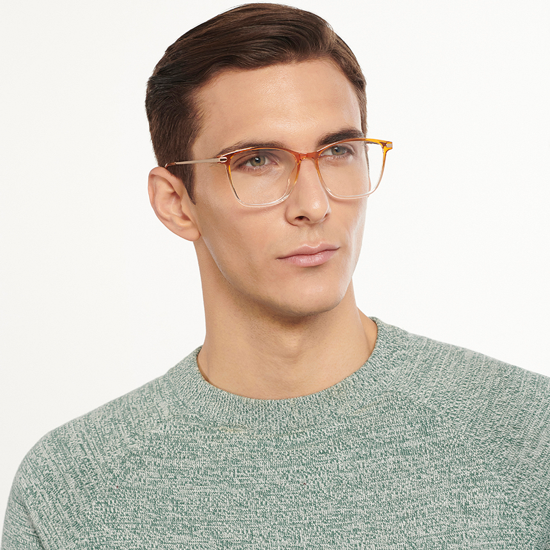 Lenskart Air Online Brown Transparent Full Rim Square right side