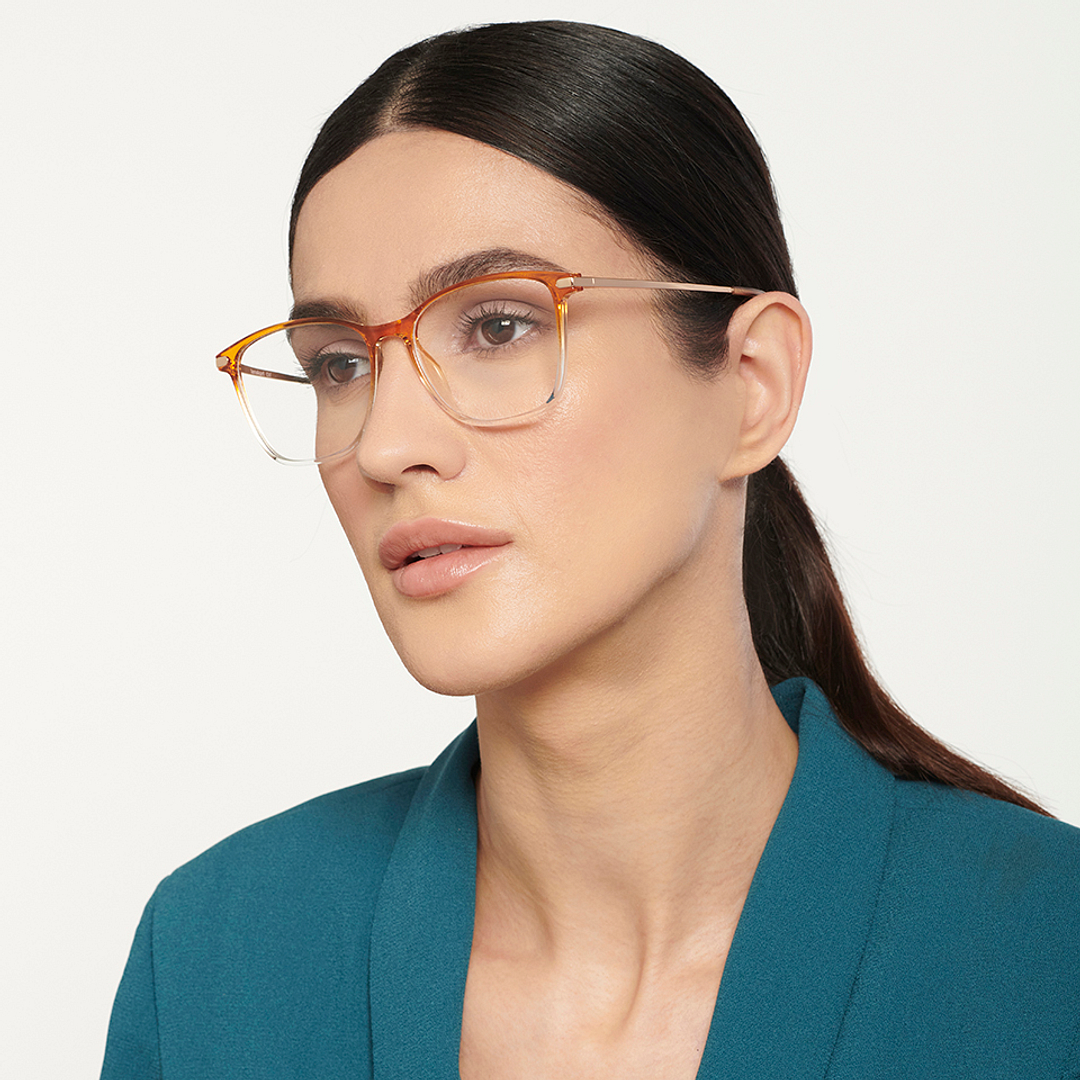 Lenskart Air Online Brown Transparent Full Rim Square right side