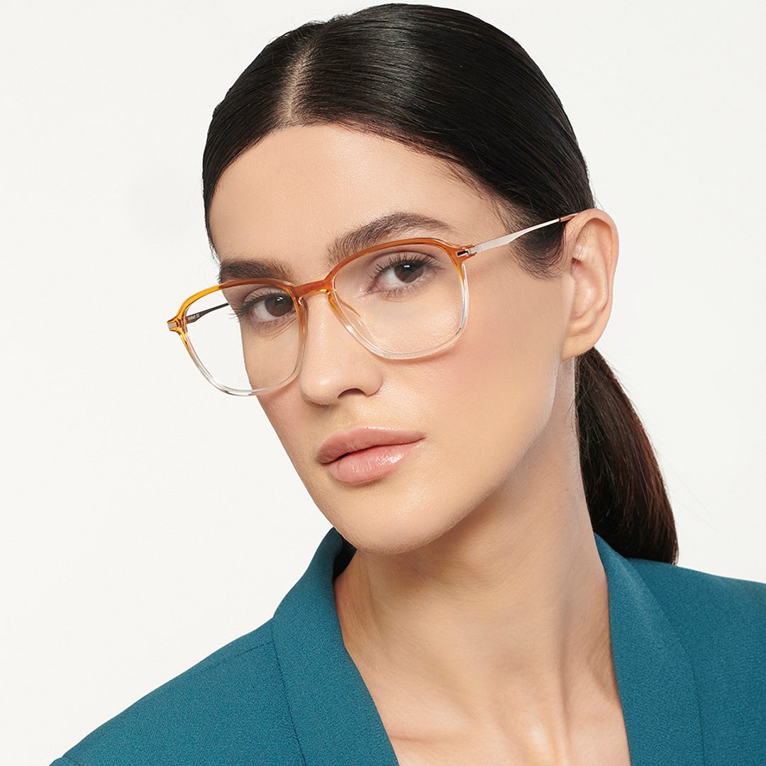 Lenskart Air Online Brown Transparent Full Rim Square right side