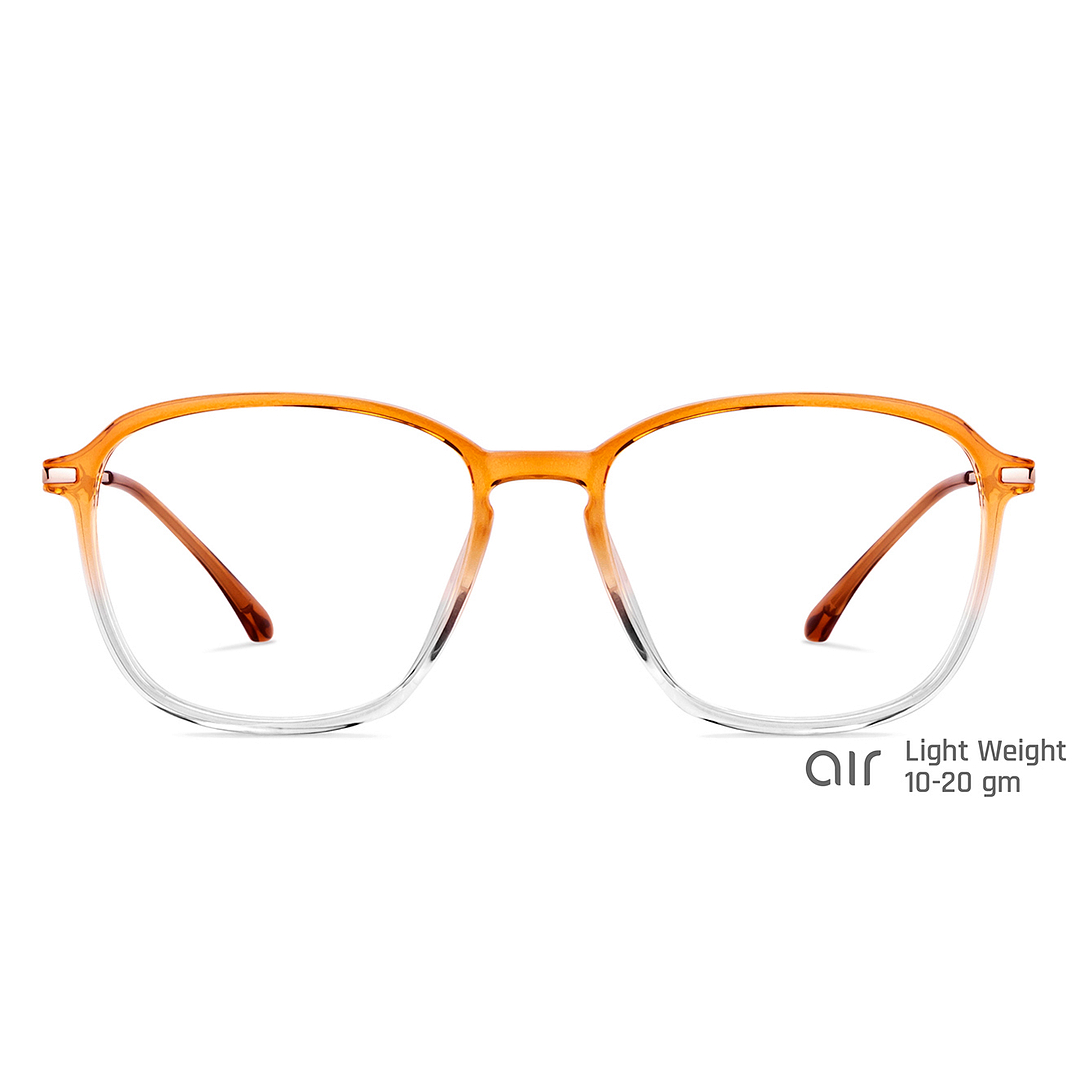 Lenskart Air Online Brown Transparent Full Rim Square left side