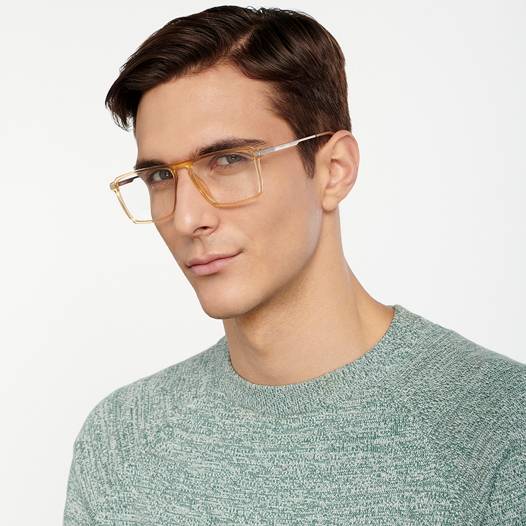 Lenskart Air Online Brown Transparent Full Rim Rectangle right side