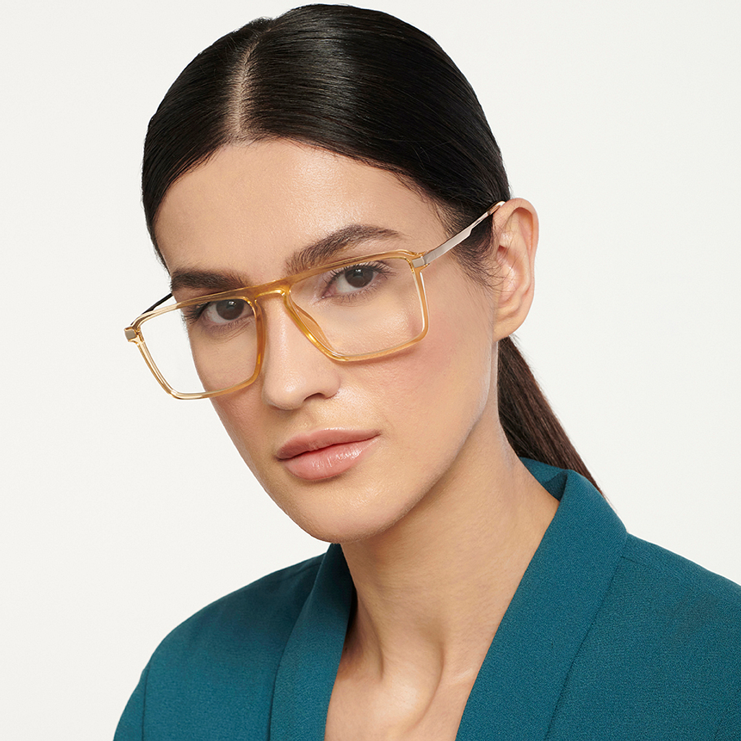 Lenskart Air Online Brown Transparent Full Rim Rectangle right side