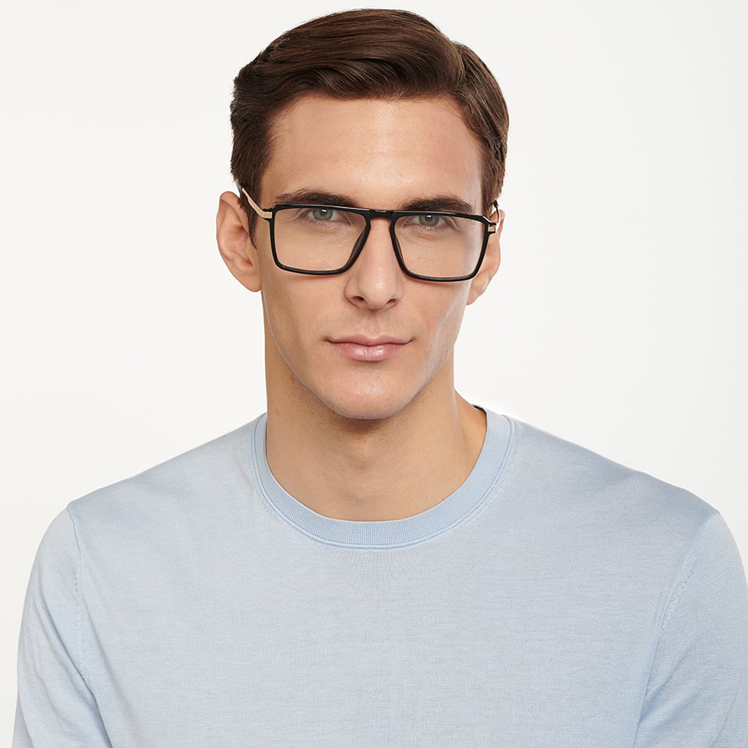 Lenskart Air Black Full Rim Rectangle left side