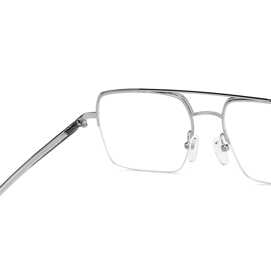 Lenskart Air Online Dark Gunmetal Half Rim Square right side