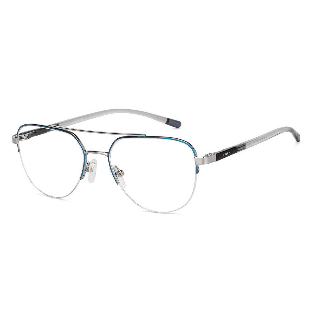 Lenskart Air Online Silver Half Rim Aviator right side