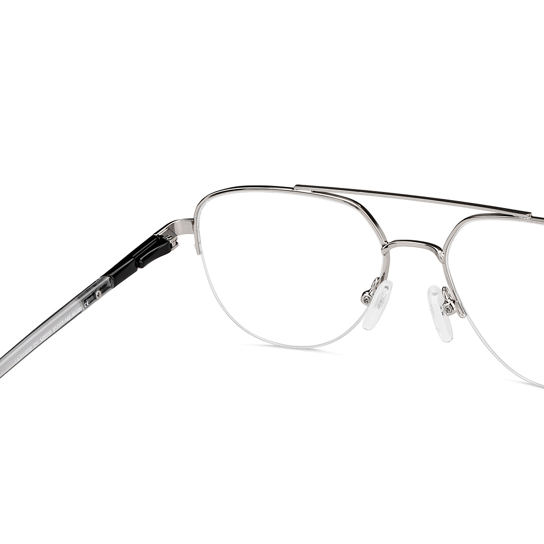 Lenskart Air Online Silver Half Rim Aviator right side