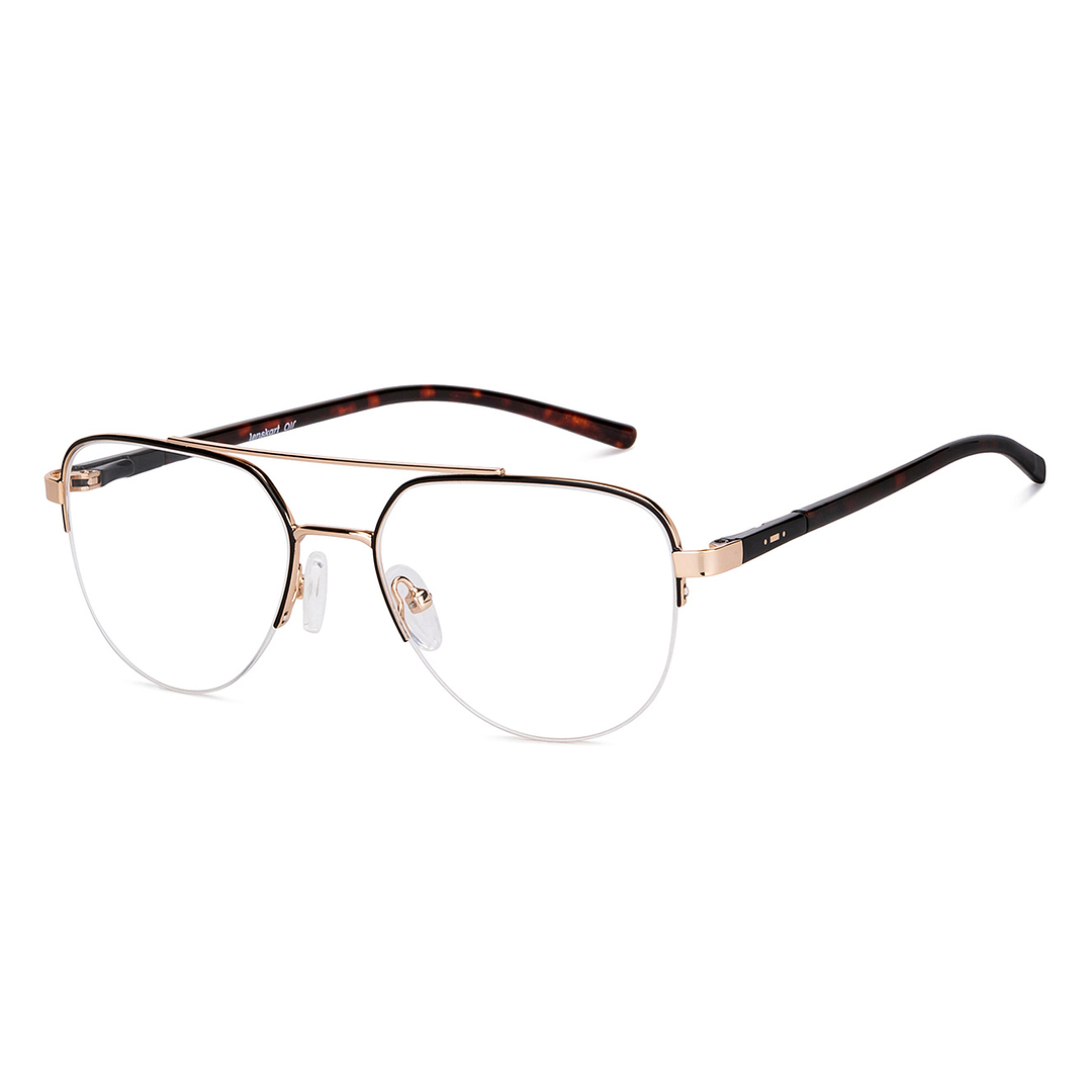 Lenskart Air Online Black Half Rim Aviator right side