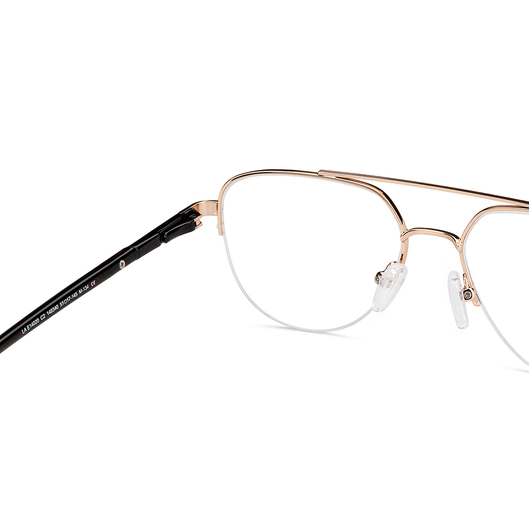 Lenskart Air Online Black Half Rim Aviator right side