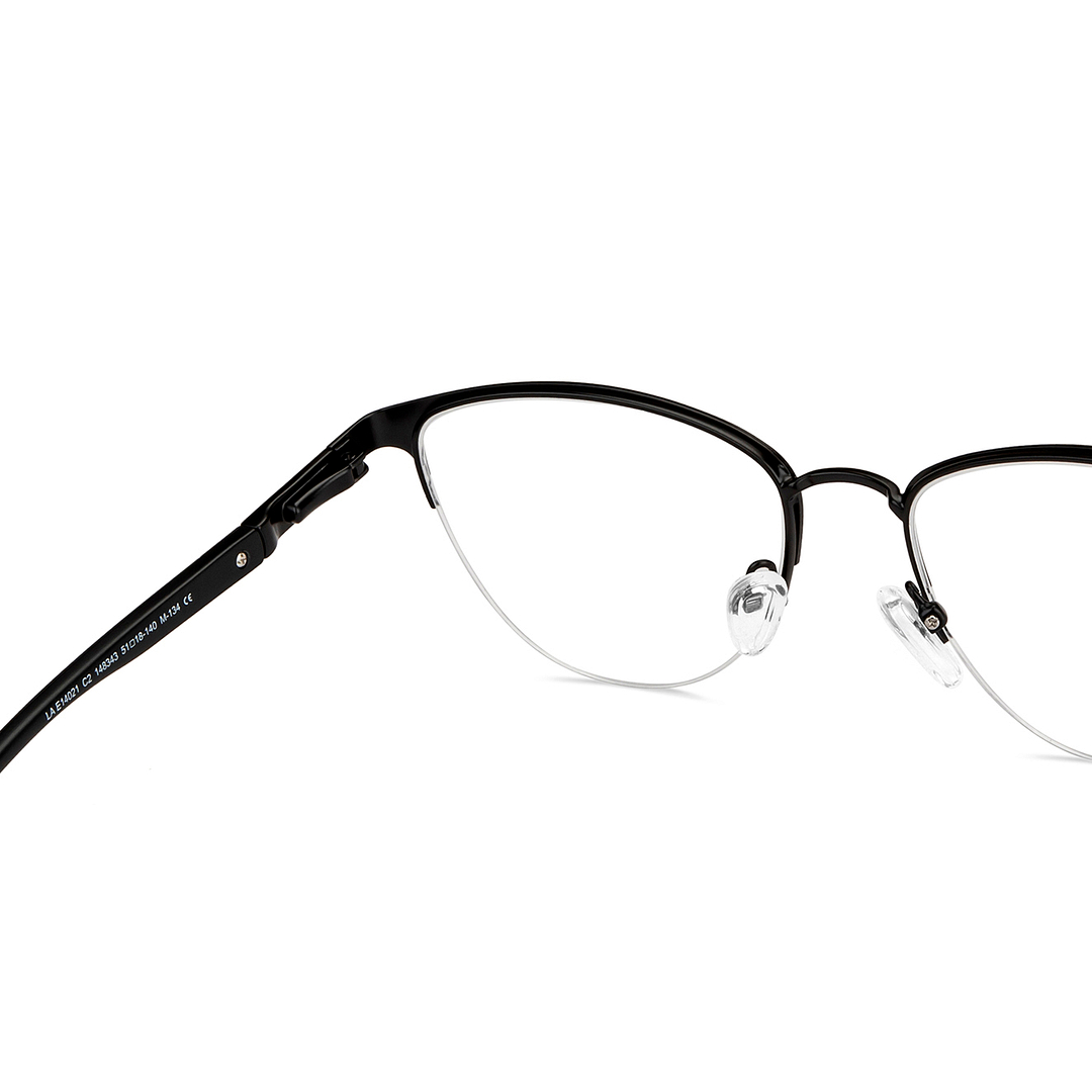 Lenskart Air Online Black Half Rim Cat Eye right side