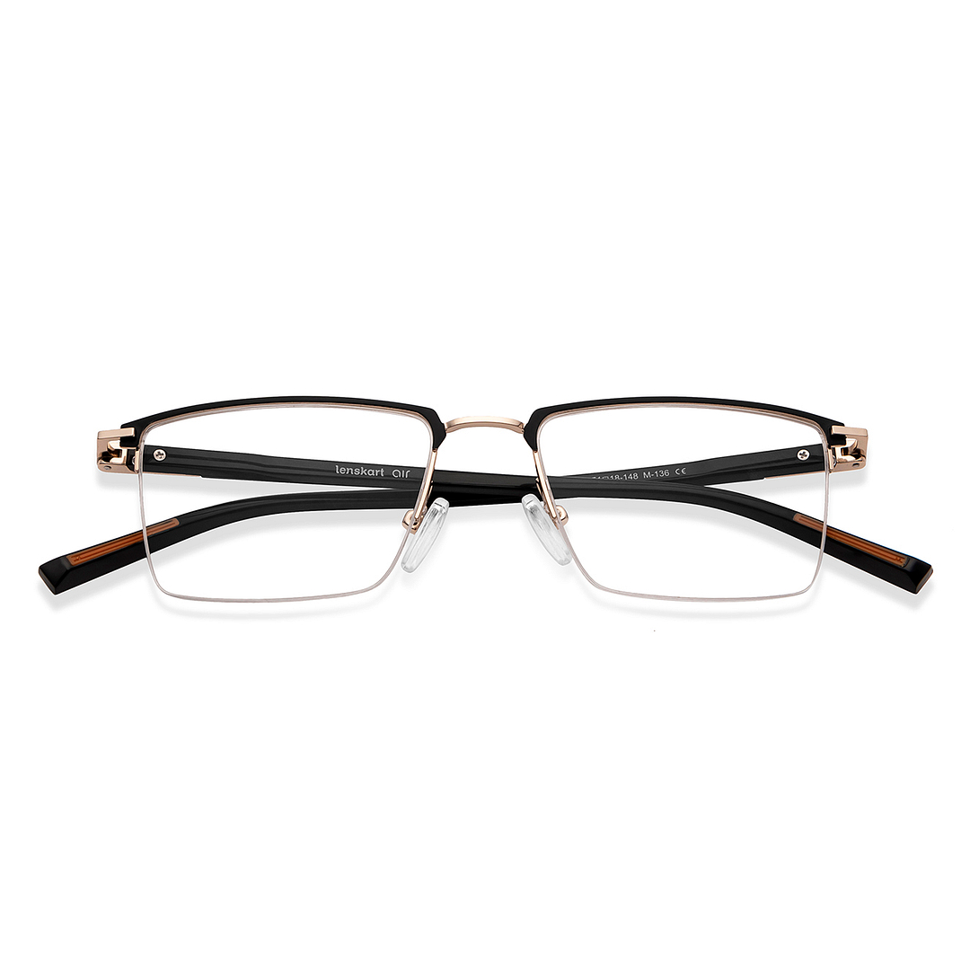 Lenskart Air Online Black Half Rim Rectangle left side