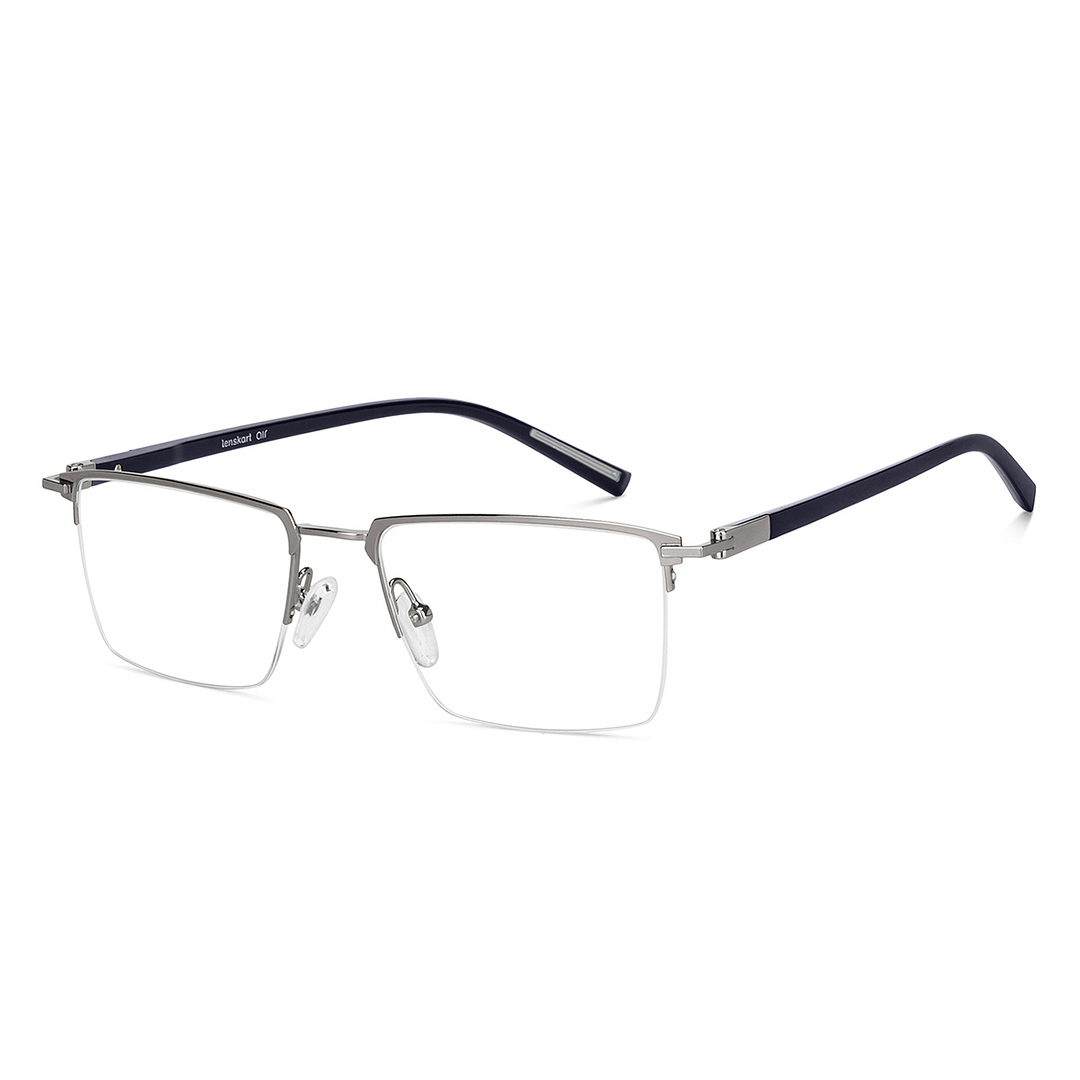 Lenskart Air Online Silver Half Rim Rectangle right side