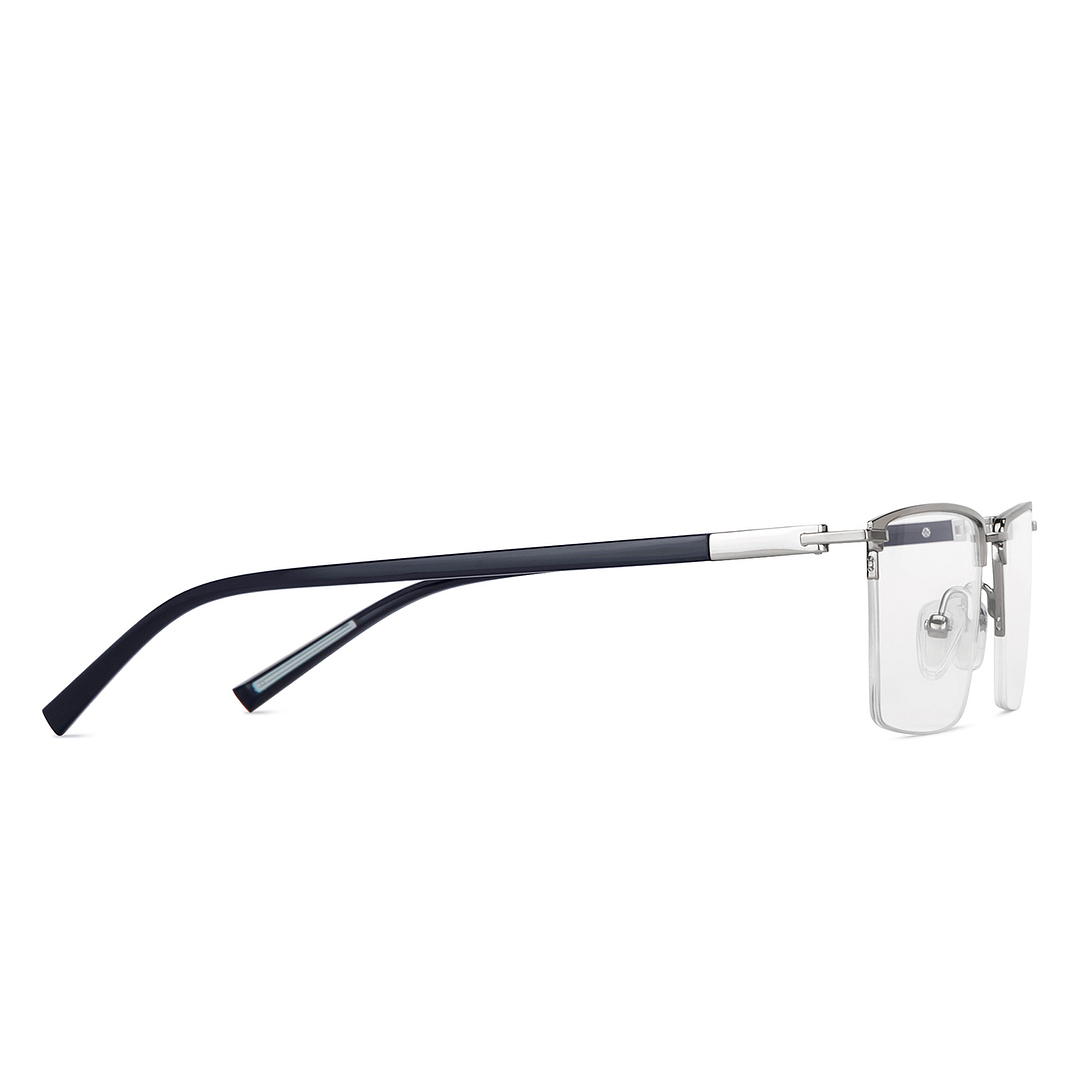 Lenskart Air Online Silver Half Rim Rectangle left side