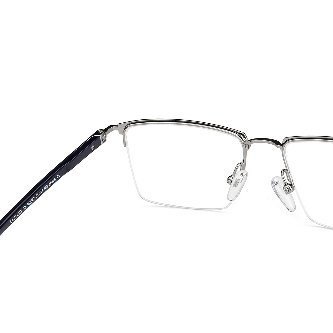 Lenskart Air Online Silver Half Rim Rectangle right side