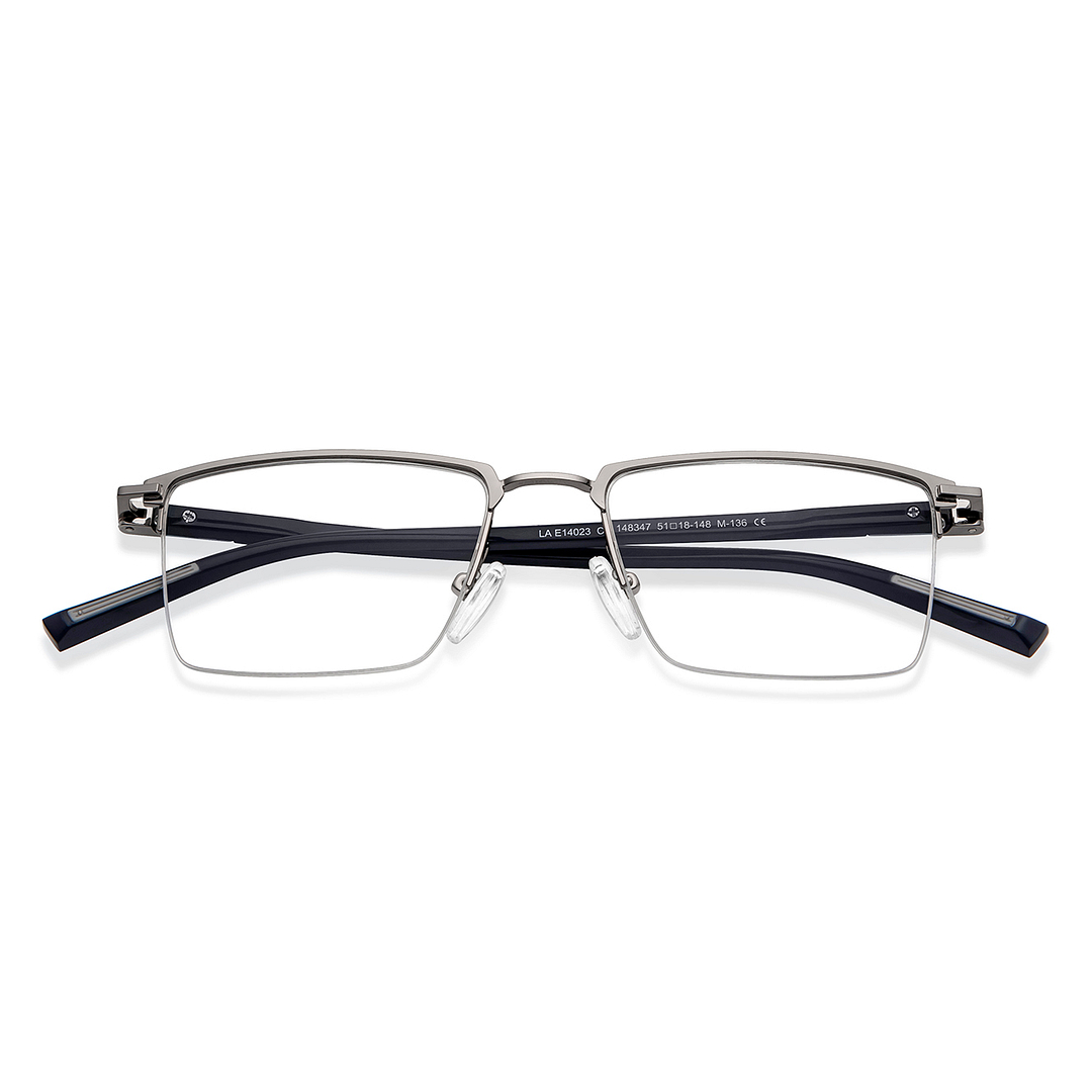 Lenskart Air Online Silver Half Rim Rectangle left side