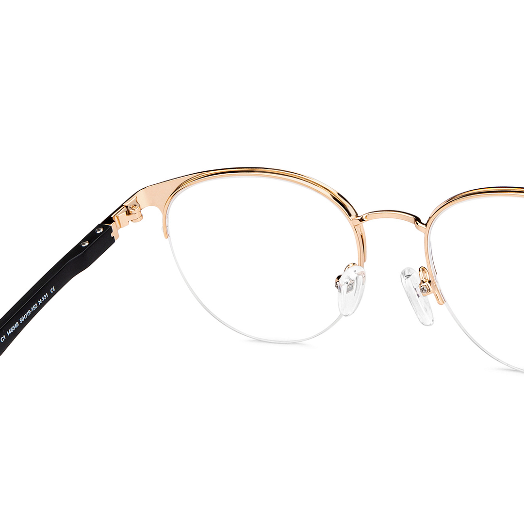 Lenskart Air Online Black Half Rim Round right side