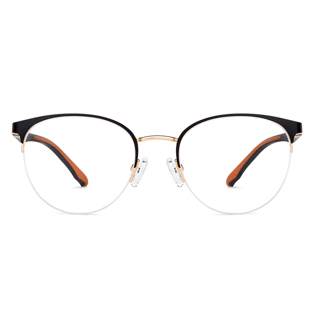 Lenskart Air Online Black Half Rim Round left side
