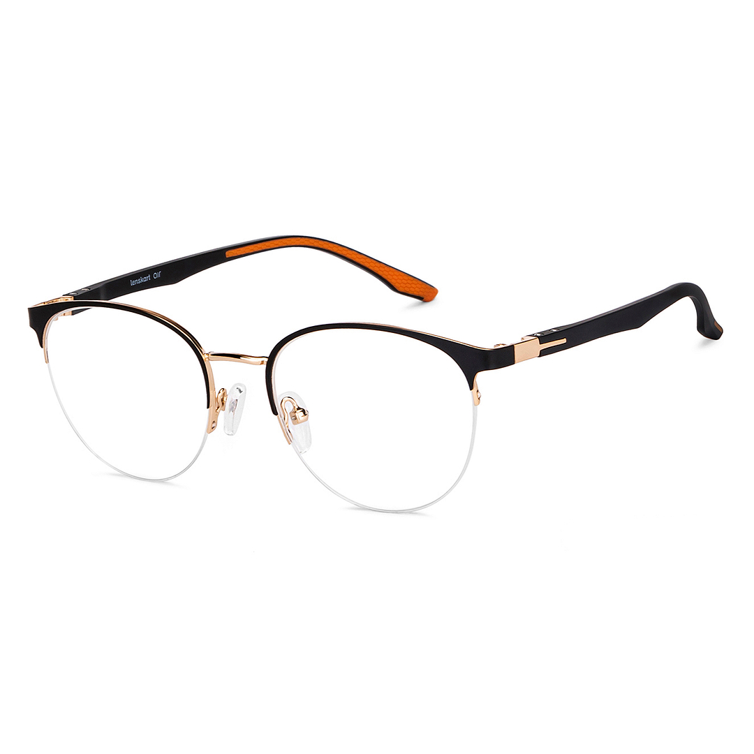 Lenskart Air Online Black Half Rim Round right side
