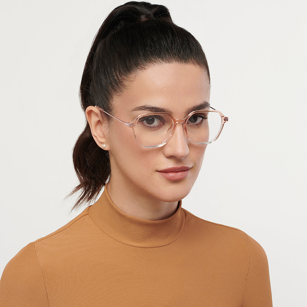 Lenskart Air Online Brown Transparent Full Rim Geometric right side