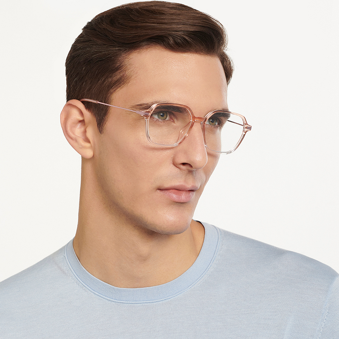 Lenskart Air Online Brown Transparent Full Rim Geometric right side