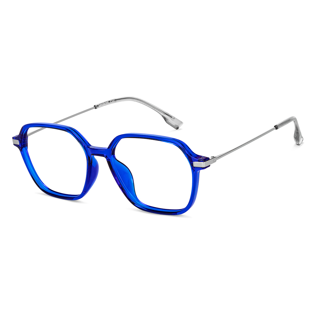 Lenskart Air Online Blue Transparent Full Rim Geometric right side
