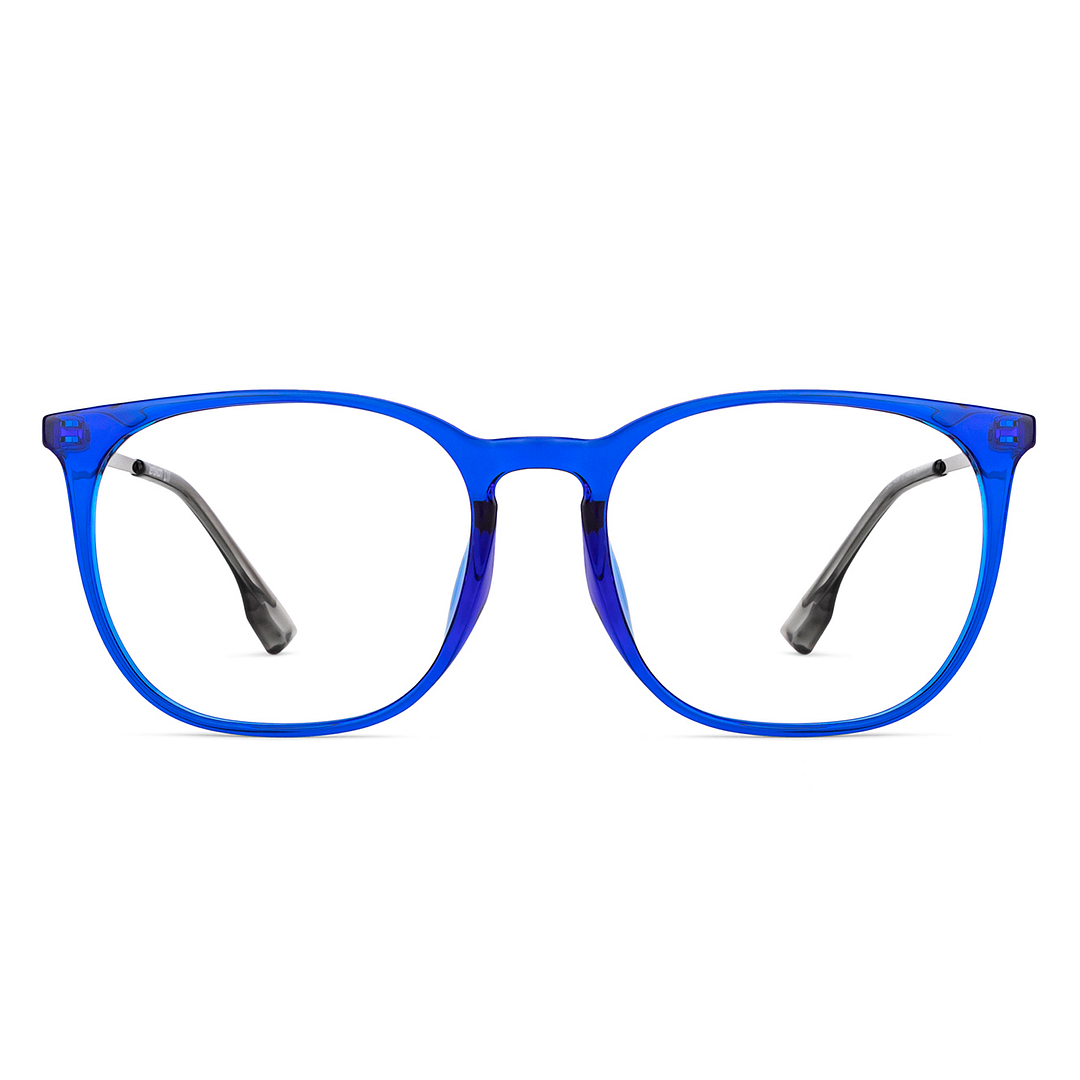 Lenskart Air Online Blue Transparent Full Rim Round left side
