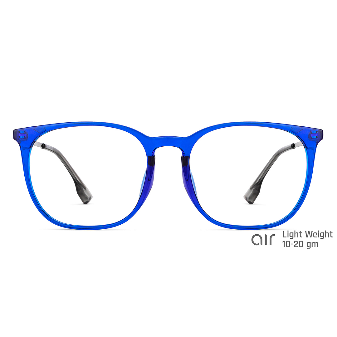 Lenskart Air Online Blue Transparent Full Rim Round right side