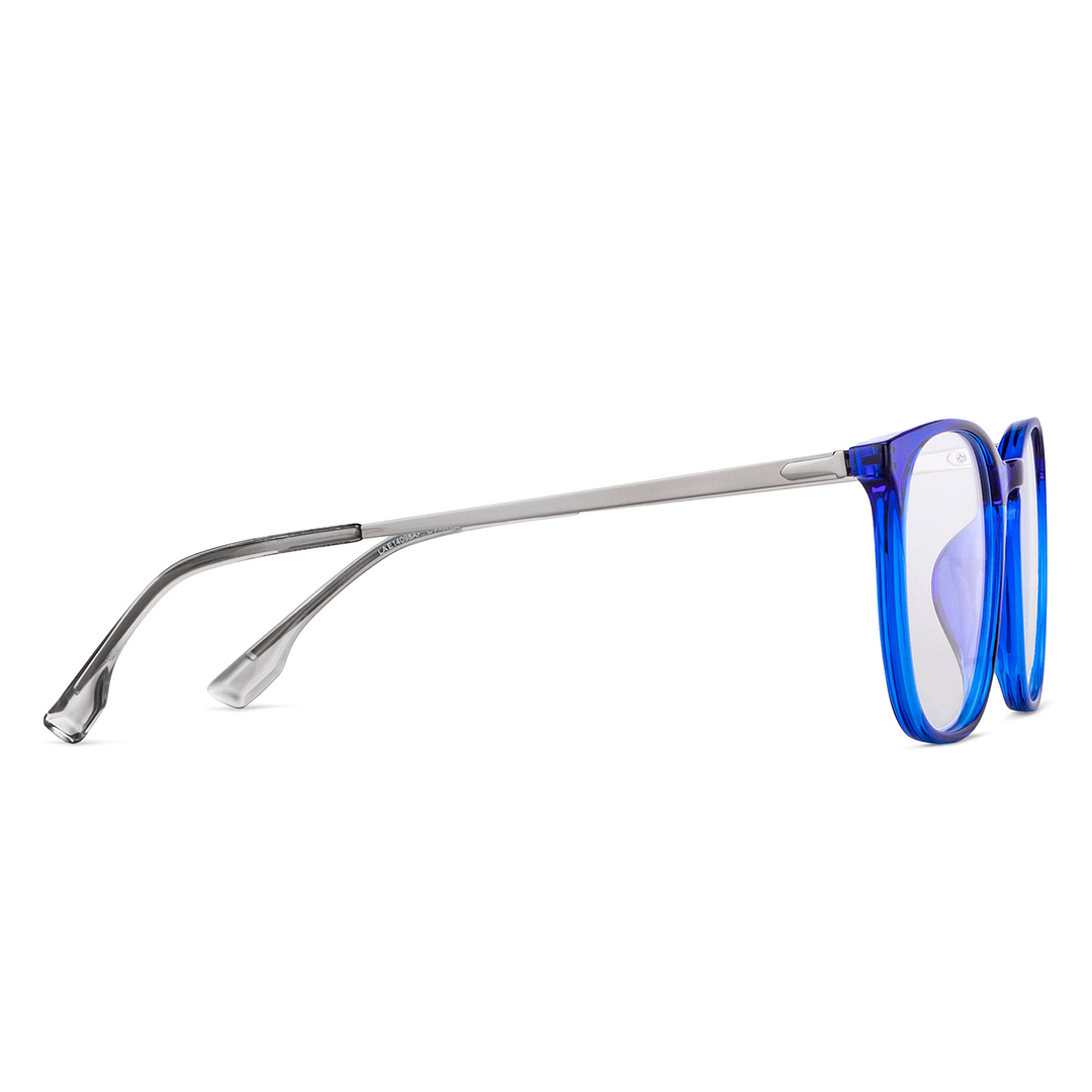 Lenskart Air Online Blue Transparent Full Rim Round left side