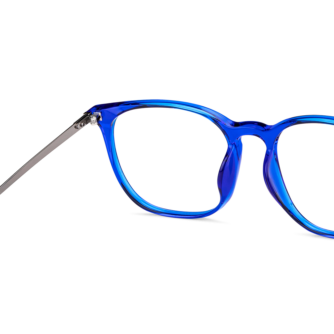Lenskart Air Online Blue Transparent Full Rim Round right side