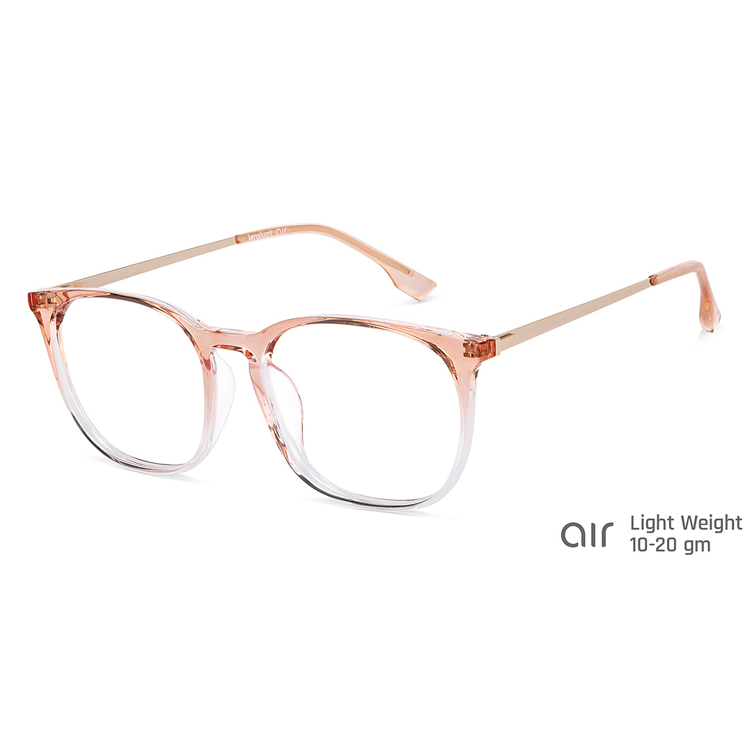 Lenskart Air Online Brown Transparent Full Rim Round left side