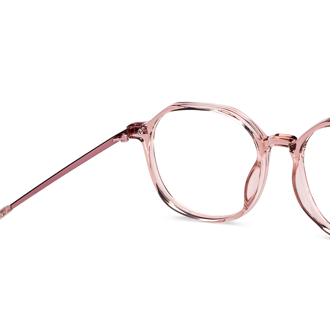 Lenskart Air Online Pink Transparent Full Rim Round right side