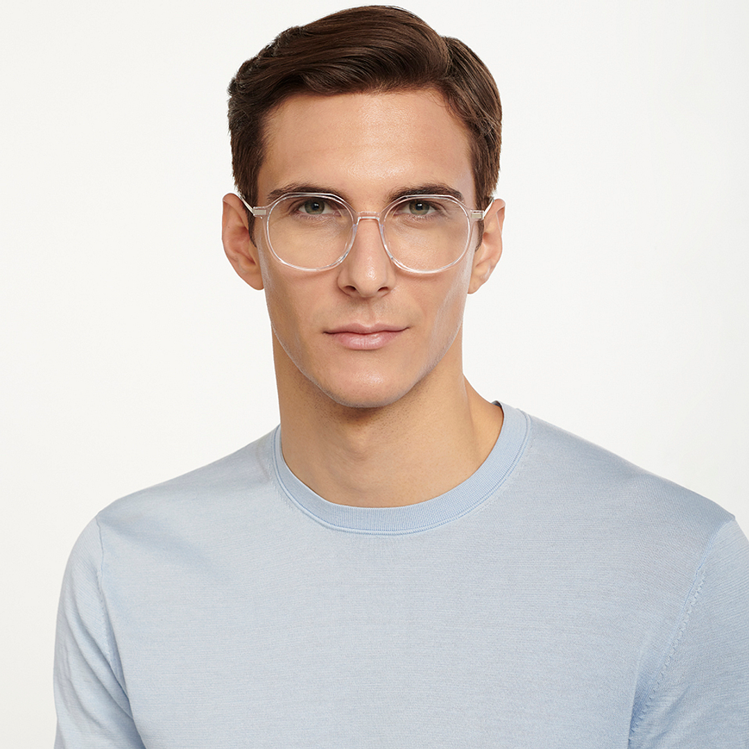 Lenskart Air Online Crystal Transparent Full Rim Round right side