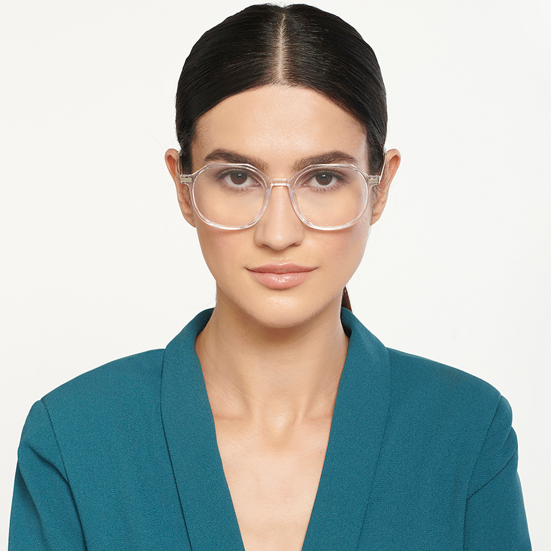 Lenskart Air Online Crystal Transparent Full Rim Round right side