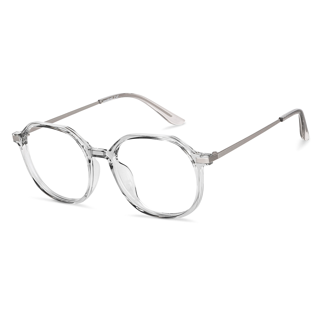 Lenskart Air Online Gray Transparent Full Rim Round right side