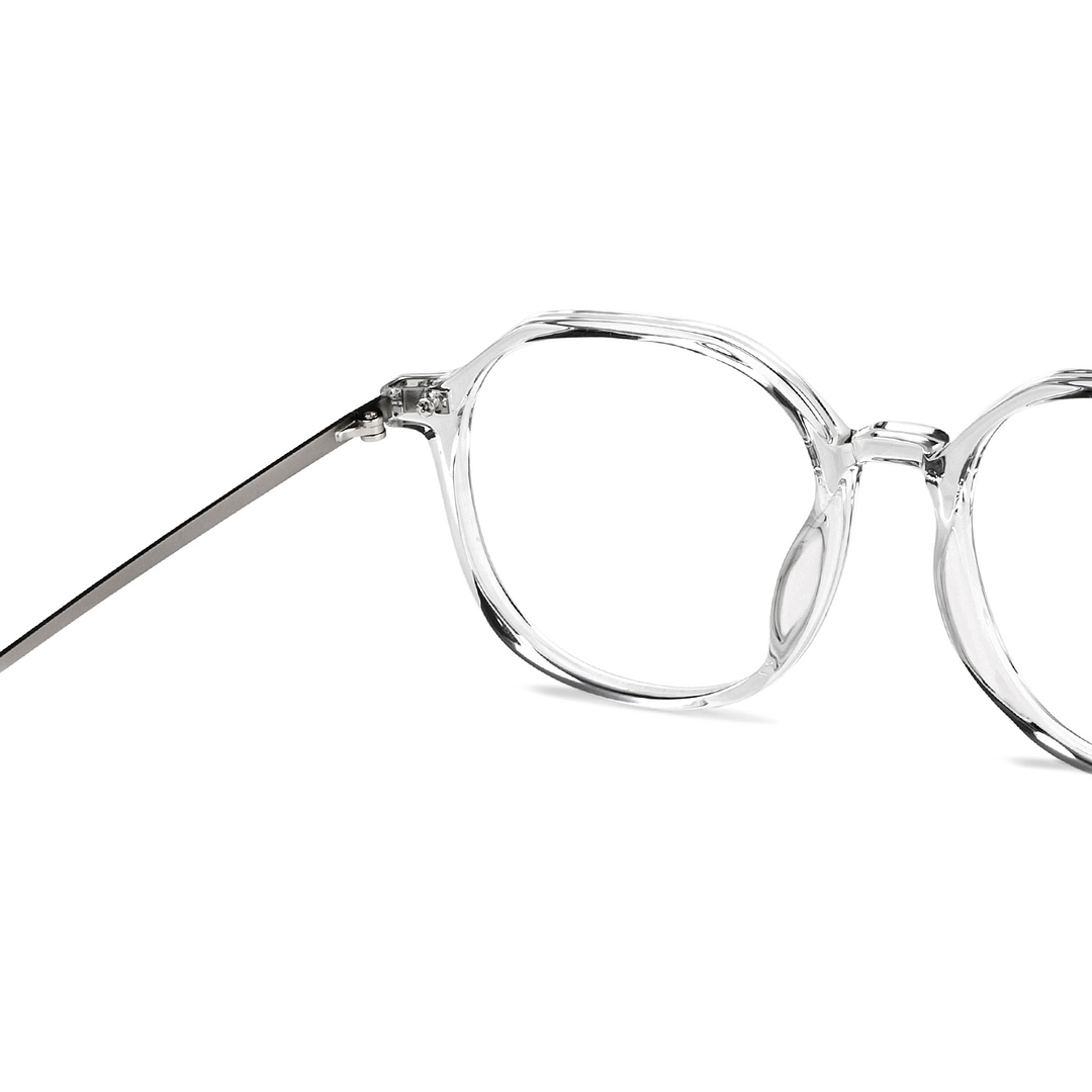 Lenskart Air Online Gray Transparent Full Rim Round right side